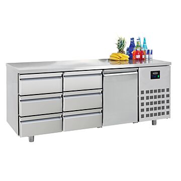 700 KOELWERKBANK 1 DEUR 6 LADEN, Combisteel, 7489.5565