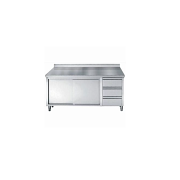 700 WERKTAFEL SCHUIFDEUREN LADEN RAND 1800, Combisteel, 7452.0928