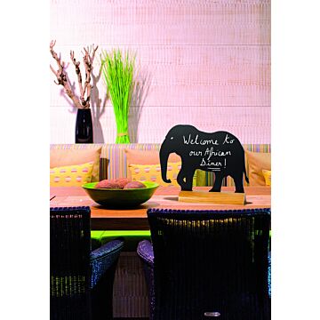 Tafelkrijtbord Securit, Olifant, hout, incl. 1 krijtstift dun wit