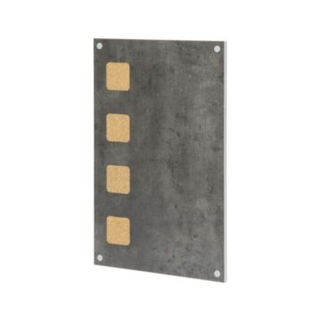 Krijtbord oersteen look met 4 kurk stukjes, Securit, 58x38x1.3 cm