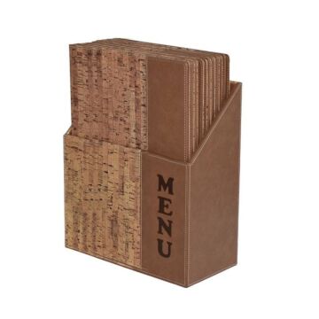 Menubox Securit, Design range A4 kurk, inclusief 10 menukaarten