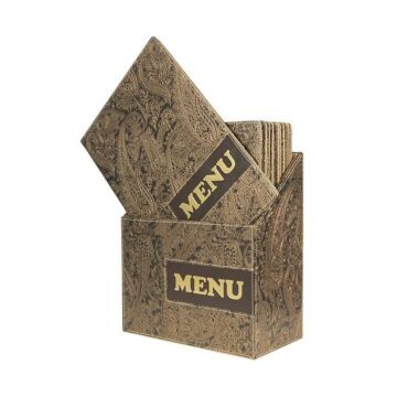 Menubox Securit, Design range A4 Paisley, inclusief 10 menukaarten