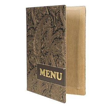 Menumap A4 Securit, Design Range, Paisley, zwart