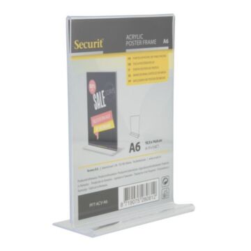 Menukaarthouder Acryl, Transparant A6, T-split Securit
