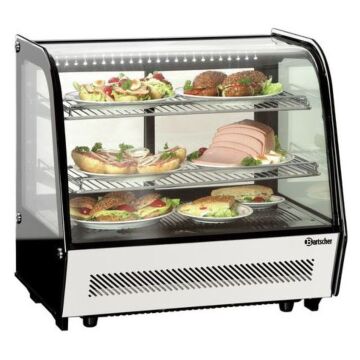 Koelvitrine Bartscher, 2 roosters, schuifdeuren, 120L, 71(b)x69(h)x58(d), 230V/160W