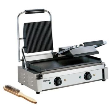 Contactgrill Bartscher, dubbel, geribbeld/glad,   57(b)x21(h)x40(d), 230V/3600W