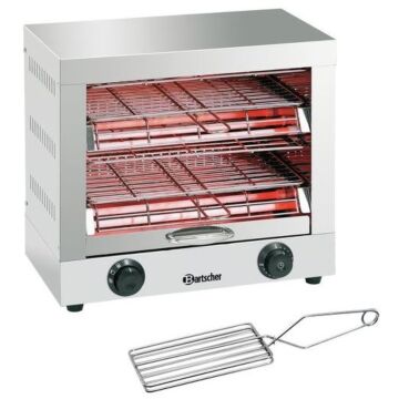 Bartscher Toaster - gratineeroven, dubbel, Incl. toasttang