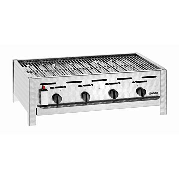 Grillplaat Bartscher, gas, 4-pits, PO, tafelmodel, 85(b)x27(h)x56(d), 14.7kW