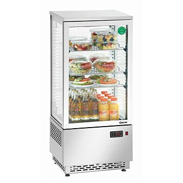 Koelvitrine Bartscher, 3 roosters, edelstaal, 78L, 43(b)x99(h)x39(d), 230V/180W