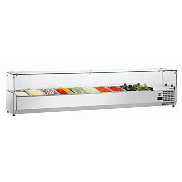 Opzetkoelvitrine Bartscher, 10x1/4GN, 200 cm(b), 230V/194W