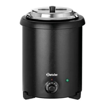 Soeppan Bartscher, gelakt blikstaal, zwart, 5,4L,  Ø26,5cm, hoogte 39,5cm