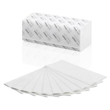 Handdoek Satino PT3 V-vouw tissue wit 2-laags 24x22 BagPack
