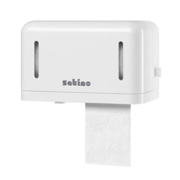Dispenser Satino MT1 toiletpapier duo wit 331080
