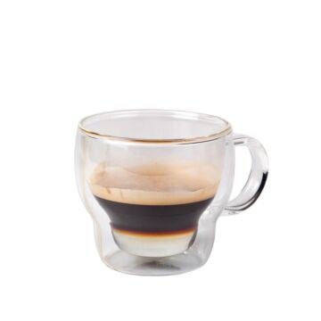 Koffie-theeglas dubbelwandig 230 ml, doos van 6 stuks