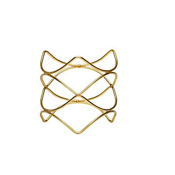 Buffetverhoger anti-slip goud 21x21x20, doos van 6 stuks