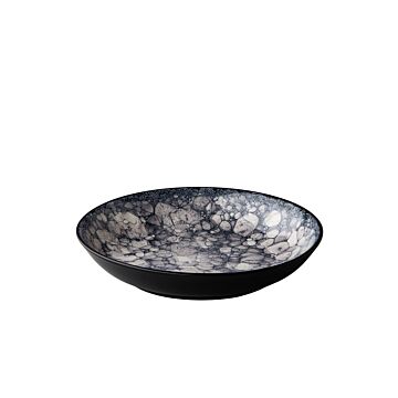 Diep bord Bubble zwart 21 cm, doos van 6 stuks