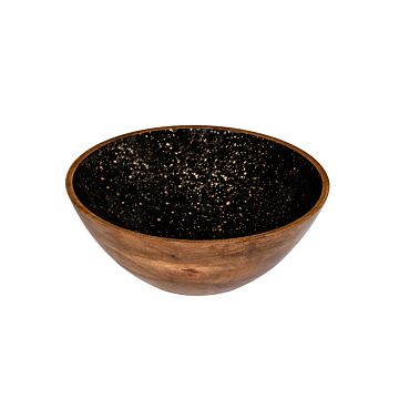 Houten kom zwart Ø30 x 10 cm, doos van 1 stuk