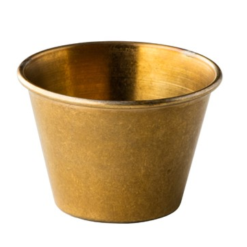RVS Ramekin sausbakje goud 80 ml, doos van 12 stuks