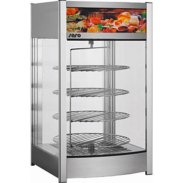 Warmhoudvitrine Saro, roterend, 97L, 46(b)x79(h)x45(d), 230V/1200W