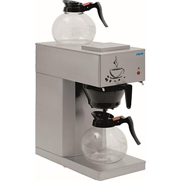 Koffiezetapparaat Saro, 6min/kan, RVS, 2x1.8L, 21(b)x44(h)x39(d), 230V/2000W
