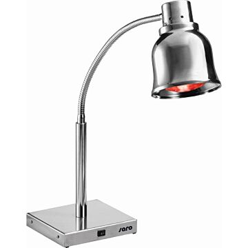 Warmhoudlamp infrarood op staander Saro, chroom, 22(b)x65(h)x22(d)cm, 230V/250W