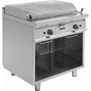 Lavasteengrill Saro gas, RVS, PO, staand, 80(b)x85(h)x70(d), 16kW