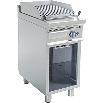 Lavasteengrill Saro gas, RVS, PO, staand, 40(b)x85(h)x70(d), 8kW