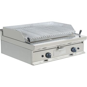 Lavasteengrill Saro gas, RVS, PO, tafelmodel, 80(b)x27(h)x70(d), 16kW