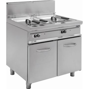 Friteuse Saro, gas, RVS, 2x13L, 80(b)x85(h)x70(d), 22.4kW