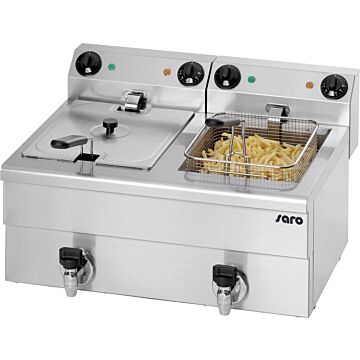 Friteuse Saro, elektrisch,  2x10L, 68(b)x25(h)x48(d), 230V/2x3.25kW