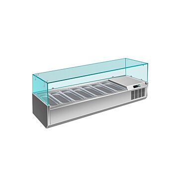 Opzetkoelvitrine Saro, 7x1/3GN, 160(b), 230V/200W