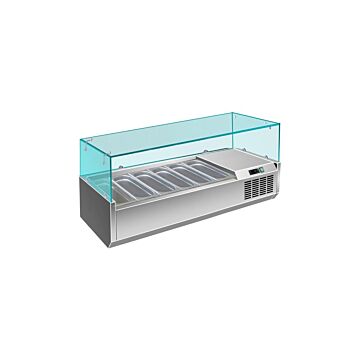 Opzetkoelvitrine Saro, 4x1/3GN+1x1/2GN, 140(b), 230V/200W