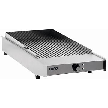 Grillplaat Saro, geribd, 42x70x15cm, 400v/4,5kW