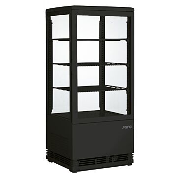 Saro Mini-koelvitrine model SC 80 zwart, 42,8(B)x38,6(D)x96(H)cm, 230V/180W