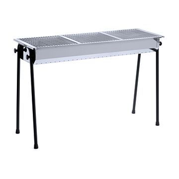 Hendi Houtskoolbarbecue Resto, RVS, 38(b)x114,5(d)x77(h)cm, 150801