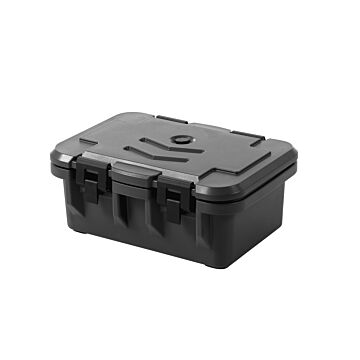 Hendi Thermo catering container GN 1/1, bovenlader, HDPE (Hoge dichtheid Polyethyleen), Zwart, 46(b)x63(d)x30,5(h)cm, 877852