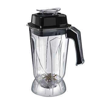 Hendi Blender Kan met mes met titanium deklaag, Polycarbonaat;RVS, Transparant, 17(b)x20(d)x36(h)cm, 943489