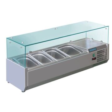 Opzetkoelvitrine Polar, 3x1/3GN+1x1/2GN, 120 cm(b), 230V/800W