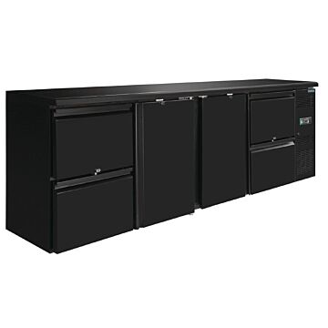 Koelwerkbank Polar, 2 deuren/4 lades, 255(b)x86(h)x52(d), 230V/440W