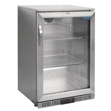 Polar G-serie barkoeling met klapdeur RVS 138L, 90(h) x 60(b) x 52(d)cm, 230V/180W