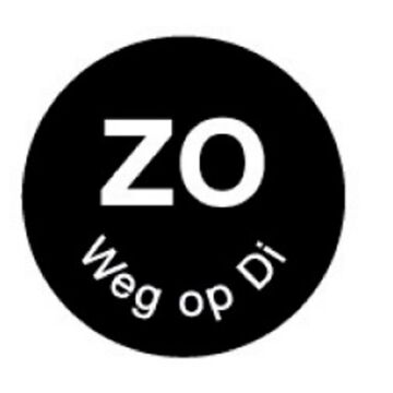 Perm. sticker 'zo weg op di' 19 mm 1000/rol