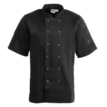 Whites Vegas unisex koksbuis korte mouw zwart XXL, Bovenwijdte: 132-137cm