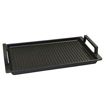 Eurolux Premium Grillplaat met handvatten 41 x 24 x 2,5 cm, geribbeld