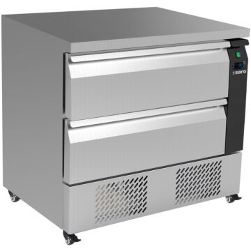 SARO koeltafel met laden, 2 laden, model DRAW 2SK