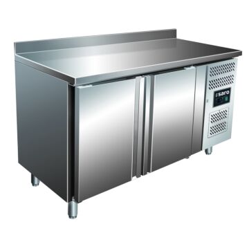 SARO koeltafel met 2 deuren en opstaande rand, model SNACK 2200 TN