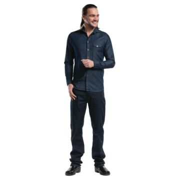 Chaud Devant Blue Denim Stretch heren blouse XL