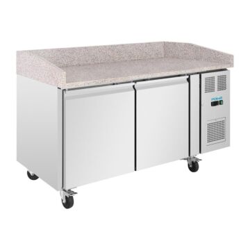 Polar U-Series Dubbele Deur Pizza Werkbank met Granieten Blad 428Ltr