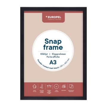 Europel Kliklijst A3 25mm Mat Zwart