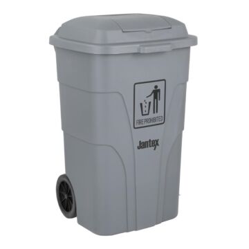 Jantex 120Ltr Container Met Voetpedaal Grijs