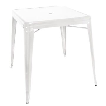 Bolero Bistro Vierkante Stalen Tafel Wit 668 mm (Enkel)